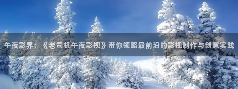 金桔影视下载安装视频：午夜影界：《老司机午夜影视》带你领略最前沿的影视制作与创意实践